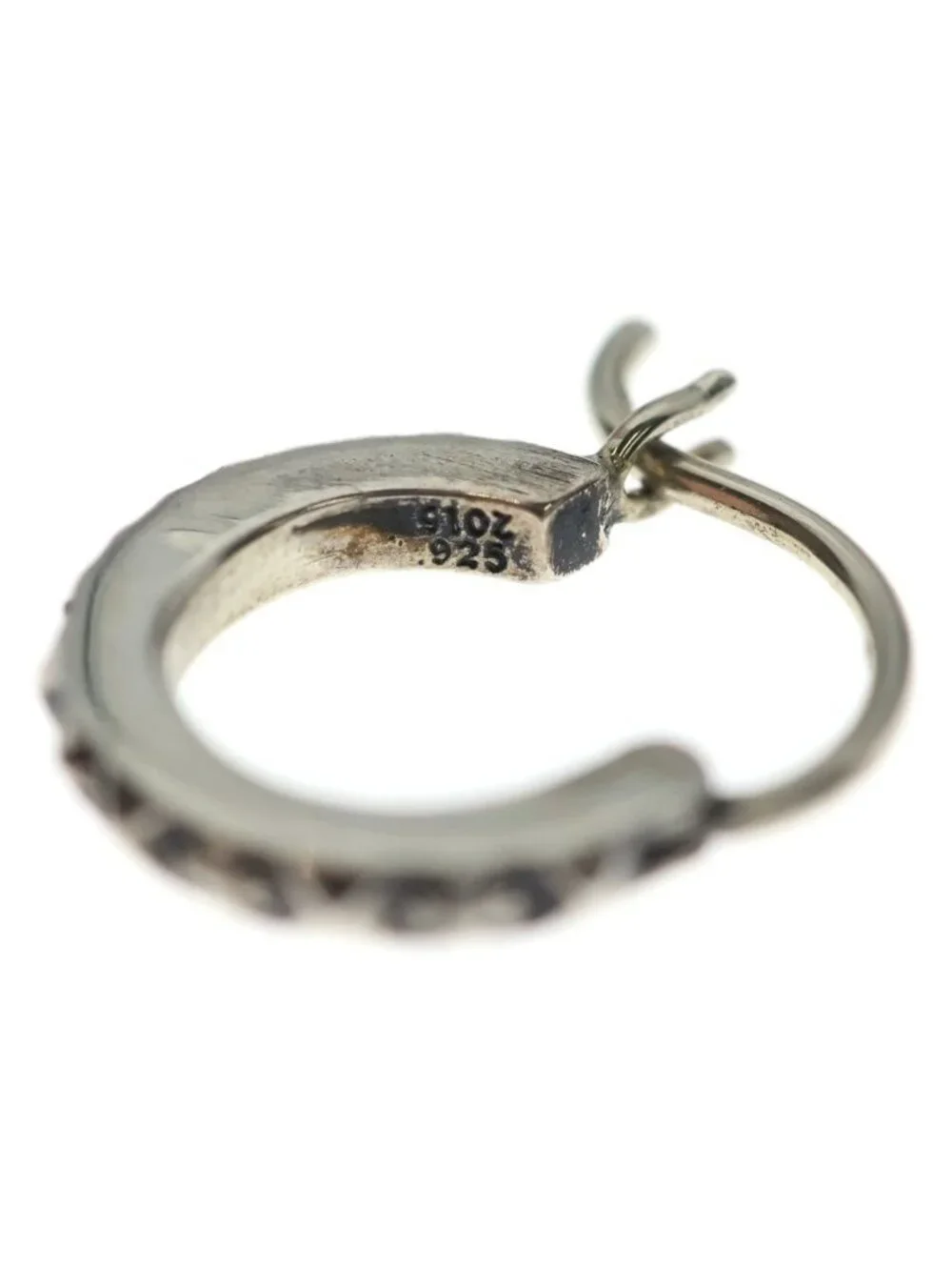 Chrome Hearts Tiny Tfp Hoop True Punk Earrings Silver